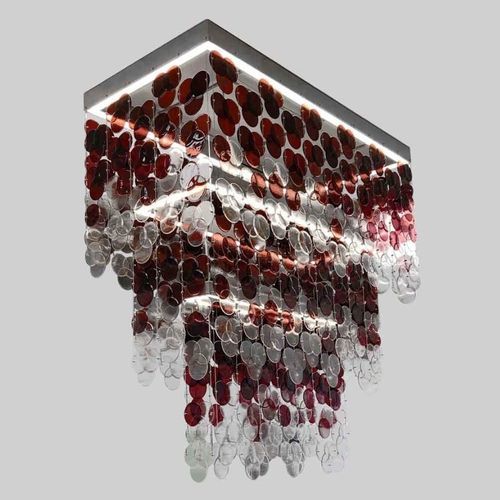 Lampadario contemporaneo - WOM - veveglass - in vetro di Murano / in acciaio inossidabile / contract