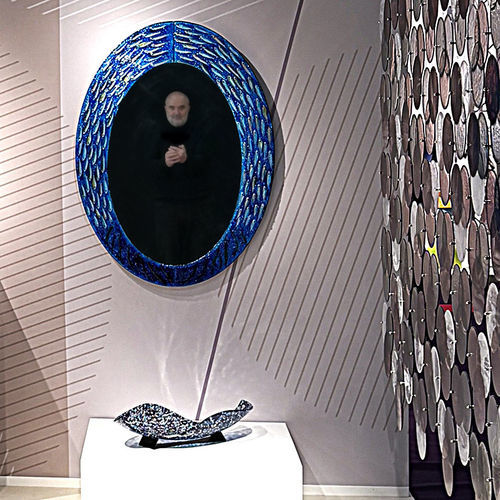 Specchio a muro - Mediterraneo - veveglass - per hotel / contemporaneo / ovale