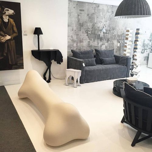 Panca design originale - BONOS - Qeeboo - in polietilene / senza schienale / senza braccioli