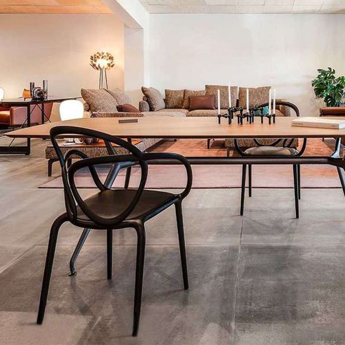 Sedia contemporanea - LOOP - Qeeboo - da interno / in polipropilene / con supporto in metallo