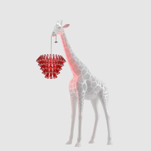 Lampadario design originale - GIRAFFE IN LOVE M - Qeeboo - in vetro / contract / scultura