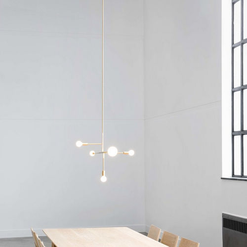 Lampada a sospensione - Lambert et Fils - in ottone / in vetro / contemporanea