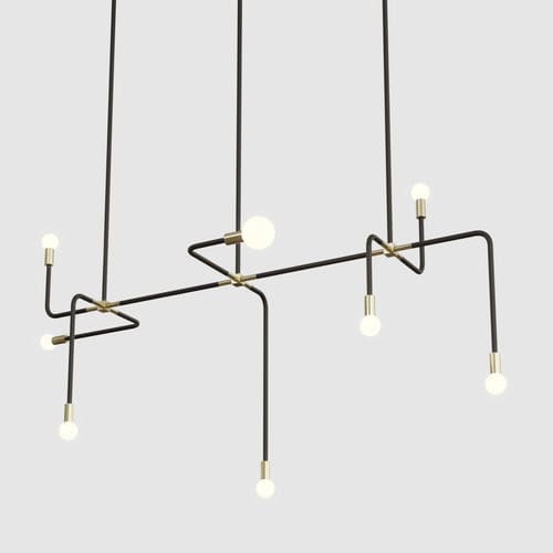 Lampadario classico - BEAUBIEN - Lambert et Fils - in vetro / in alluminio / in acciaio con rivestimento a polvere