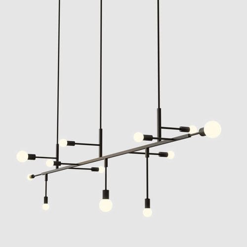 Lampada a sospensione - 08 - Lambert et Fils - in ottone / in vetro / contemporanea