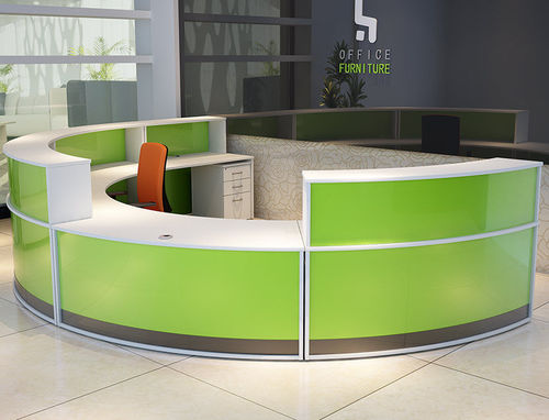 Banco reception a semicerchio - Hawk Furniture Ltd. - d'angolo / modulare / in legno
