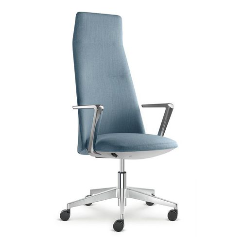 Poltrona direzionale contemporaneo - MELODY DESIGN - LD Seating s.r.o. - in tessuto / in cromo / a schienale alto
