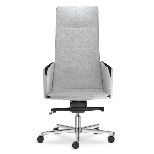Poltrona direzionale contemporaneo - HARMONY  - LD Seating s.r.o. - in tessuto / in alluminio lucido / con schienale alto