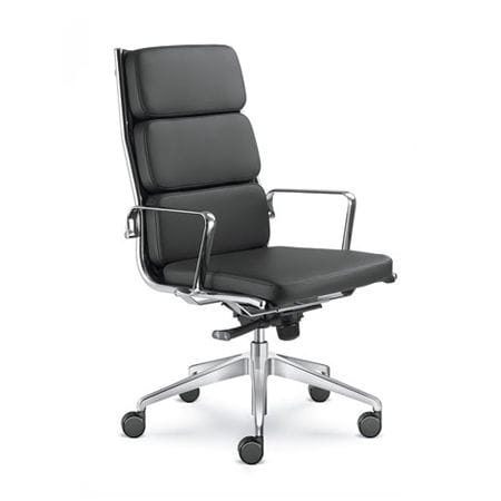 Poltrona direzionale contemporaneo - FLY - LD Seating s.r.o. - in alluminio lucido / ad altezza regolabile / nero