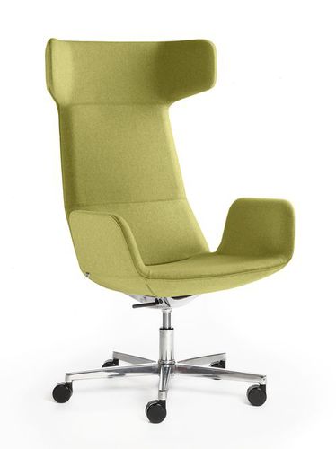 Poltrona direzionale contemporaneo - FLEXI LOUNGE  - LD Seating s.r.o. - in tessuto / in alluminio lucido / a orecchioni