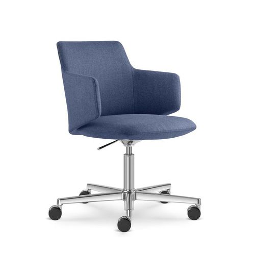Sedia da ufficio contemporanea - MELODY MEETING  - LD Seating s.r.o. - da interno / in tessuto / con supporto in alluminio