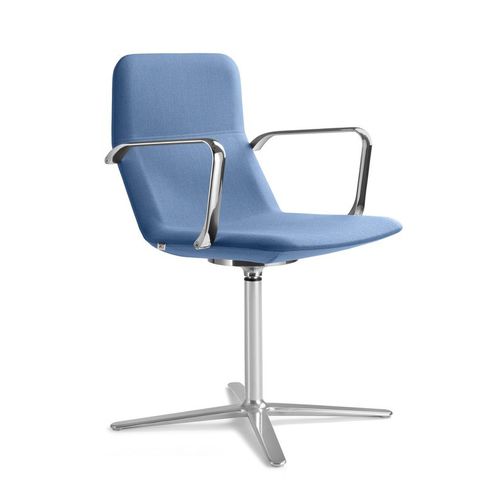 Sedia visitatore contemporanea - FLEXI - LD Seating s.r.o. - da interno / in tessuto / in alluminio lucido