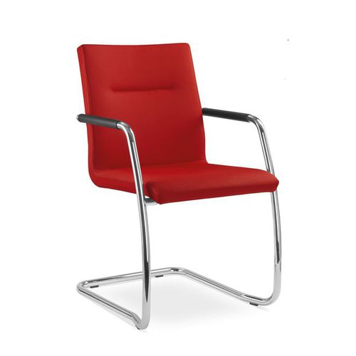 Sedia da conferenza da interno - SEANCE CARE  - LD Seating s.r.o. - in alluminio lucido / con supporto in acciaio / imbottita