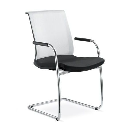 Sedia da conferenza contemporanea - LYRA NET  - LD Seating s.r.o. - da interno / in rete / con supporto in acciaio