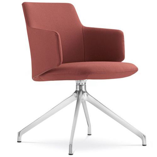 Sedia da conferenza contemporanea - MELODY MEETING - LD Seating s.r.o. - da interno / in tessuto / in alluminio lucido