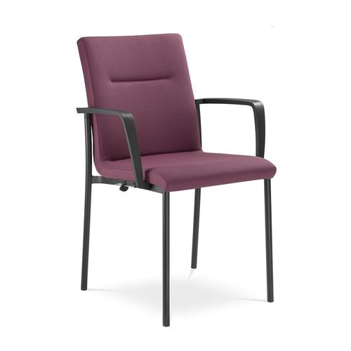 Sedia da conferenza da interno - SEANCE CARE - LD Seating s.r.o. - in acciaio con rivestimento a polvere / impilabile / contract