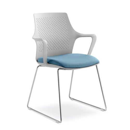 Sedia da conferenza da interno - TARA  - LD Seating s.r.o. - in filo metallico / in plastica / con supporto in acciaio cromato