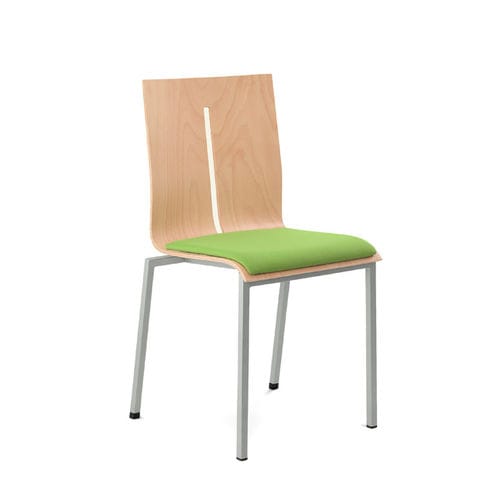 Sedia da conferenza contemporanea - TWIST  - LD Seating s.r.o. - da interno / in faggio / con supporto in acciaio verniciato a polvere