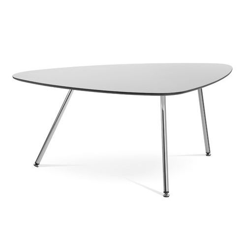 Tavolino basso contemporaneo - TS - LD Seating s.r.o. - in cromo / in HPL / triangolare