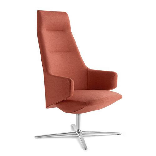 Poltrona contemporanea - MELODY - LD Seating s.r.o. - in tessuto / in alluminio lucido / con schienale alto