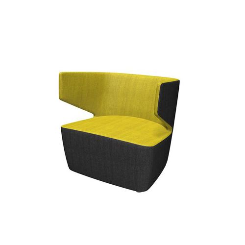 Poltrona club contemporanea - CLUB-K1 - LD Seating s.r.o. - in espanso / nera / gialla
