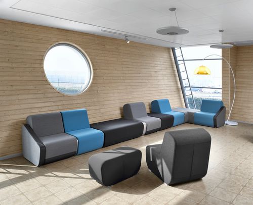 Divano modulare - OPEN PORT - LD Seating s.r.o. - contemporaneo / in tessuto / per spazio pubblico