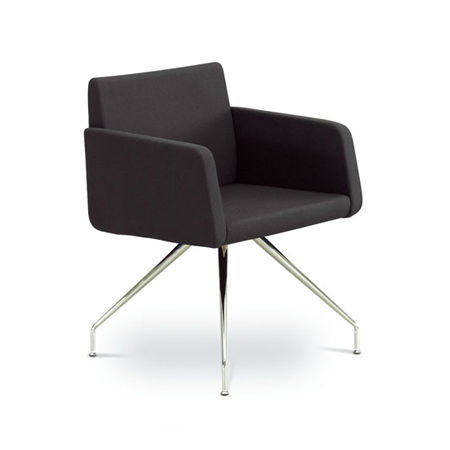 Poltrona contemporanea - DELTA - LD Seating s.r.o. - in pelle / in tessuto / in acciaio cromato