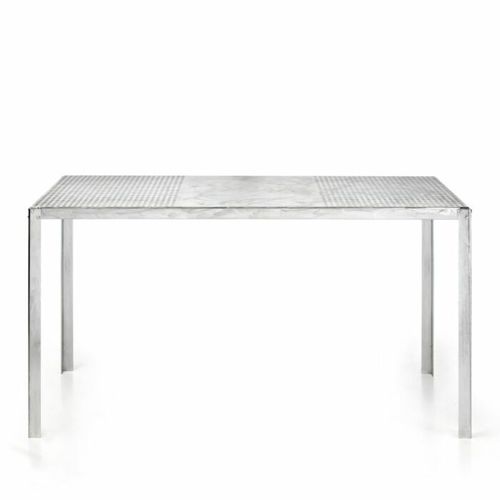 Tavolo in stile industriale - Hope Plus - PF Stile Srl - in acciaio / con supporto in acciaio / rettangolare