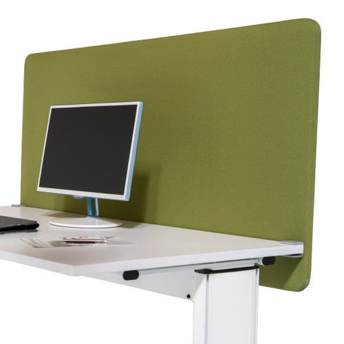 Divisorio per ufficio su scrivania - DECAMPO CURVE - PREFORM GmbH - in tessuto / di protezione / giallo