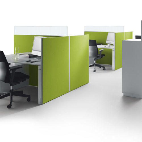 Divisorio per ufficio a pavimento - DECATO - PREFORM GmbH - in tessuto / in metallo / modulare