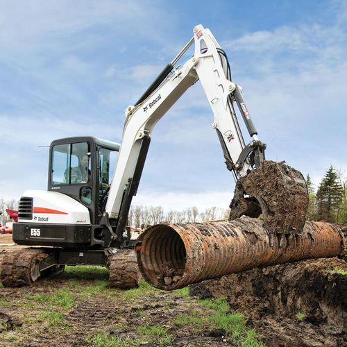 Escavatore mini - E55 - BOBCAT - cingolato / compatto / per cantiere