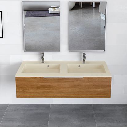 Lavabo da incasso - PERSEO - mcbath - Moldcom Composites - in composito / doppio / rettangolare