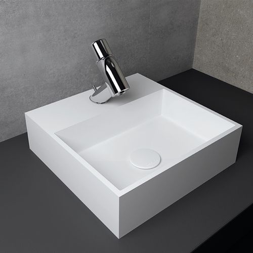 Lavabo da appoggio - EGEO / CALIPSO - mcbath - Moldcom Composites - in Solid Surface / quadrato / contemporaneo