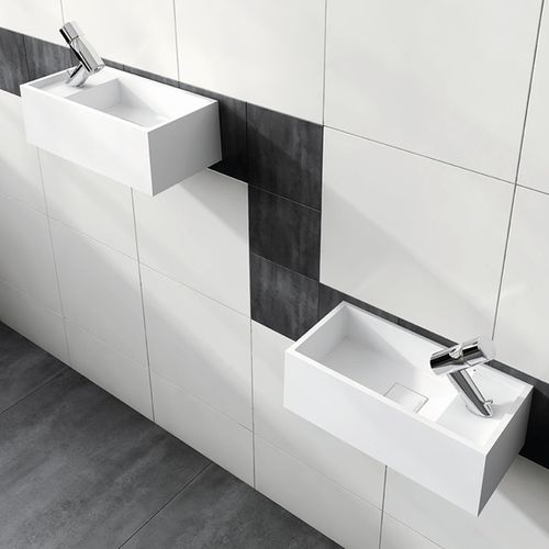 Lavabo sospeso - ARGOS - mcbath - Moldcom Composites - in Solid Surface / rettangolare / contemporaneo