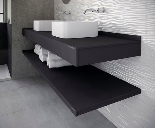 Lavabo sospeso - POMPEYA - mcbath - Moldcom Composites - in composito / quadrato / contemporaneo