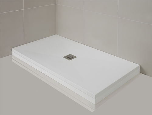 Piatto doccia rettangolare - ELEVATION PLINTH - mcbath - Moldcom Composites - rialzato / in pietra