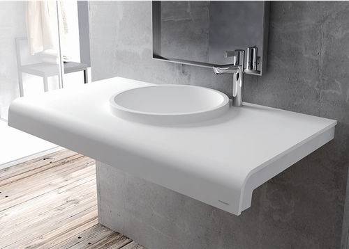 Lavabo da semincasso - Y02 - mcbath - Moldcom Composites - in Solid Surface / rotondo / contemporaneo
