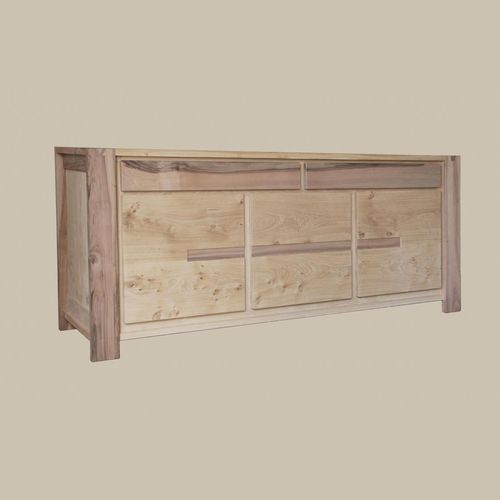 Credenza contemporanea - ECLIPSE - DELORME MEUBLES - in rovere / in noce / in legno massiccio