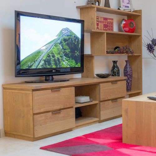 Mobile TV contemporaneo - SYMPHONIE - DELORME MEUBLES - hi-fi / su misura / in rovere