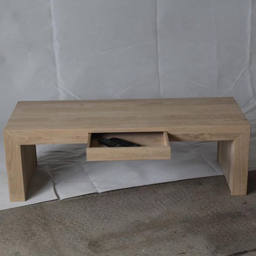 Tavolino basso contemporaneo - SYMPHONIE - DELORME MEUBLES - in rovere / in legno massiccio / in legno oliato