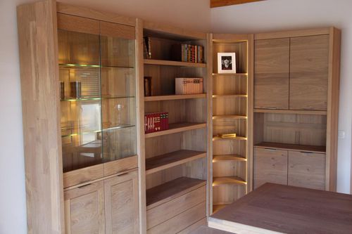 Libreria ad angolo - DELORME MEUBLES - contemporanea / in rovere / in legno massiccio