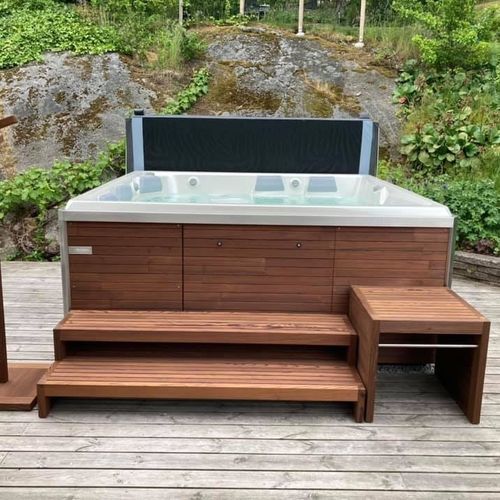 Spa fuoriterra - ColumbaiN - USSPA, s.r.o. - rettangolare / 7 posti / in acrilico