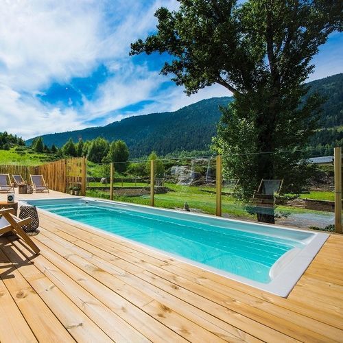 Spa da incasso per nuoto controcorrente - M - USSPA, s.r.o. - rettangolare / multiposto / da esterno