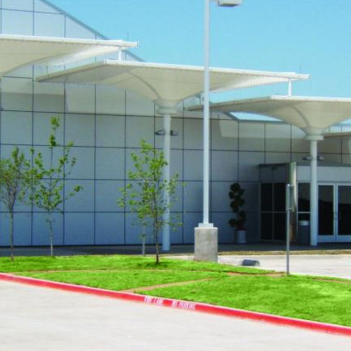 Membrana architettonica in PVC - DALLAS EXECUTIVE AIRPORT - FabriTec Structures - per tensostruttura / per tetto / traslucida