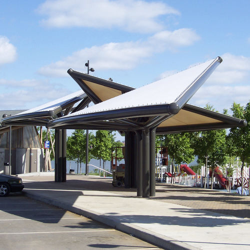 Membrana architettonica PTFE - WATERFRONT PARK - FabriTec Structures - per tensostruttura / per spazio pubblico / per tetto