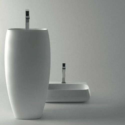 Lavabo autoportante - 33150101 - Alice Ceramica - in ceramica / rettangolare / contemporaneo
