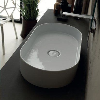 Lavabo da appoggio - 31120101 - Alice Ceramica - in ceramica / ovale / contemporaneo
