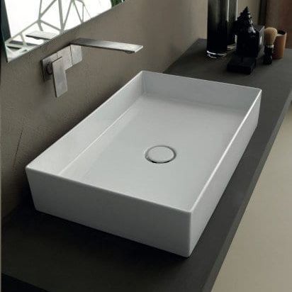 Lavabo da appoggio - 31130101 - Alice Ceramica - in ceramica / rettangolare / contemporaneo