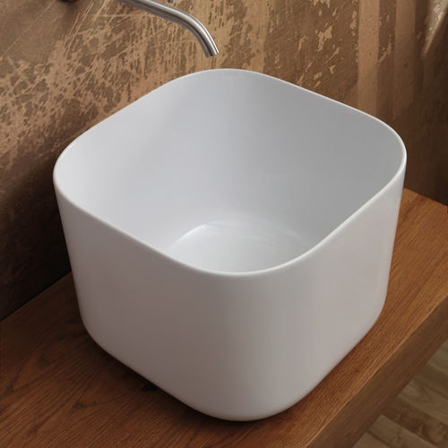 Lavabo da appoggio - 32140101 - Alice Ceramica - in ceramica / quadrato / contemporaneo
