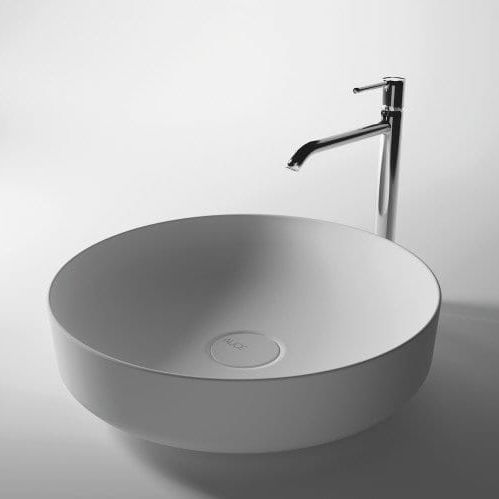 Lavabo da appoggio - 22420101 - Alice Ceramica - in ceramica / con miscelatore / rotondo