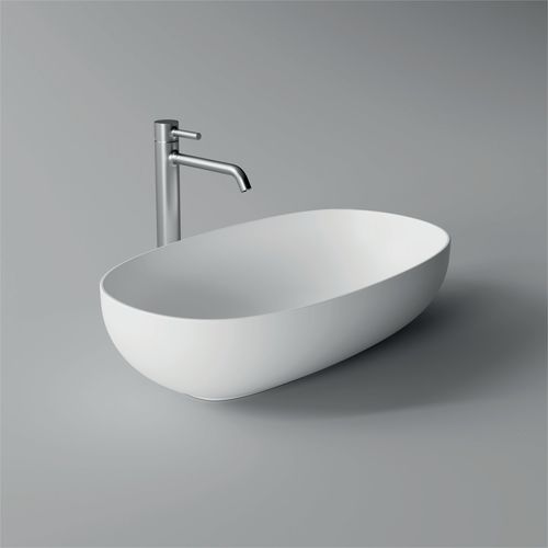 Lavabo da appoggio - FORM: 22440101 - Alice Ceramica - in ceramica / ovale / contemporaneo
